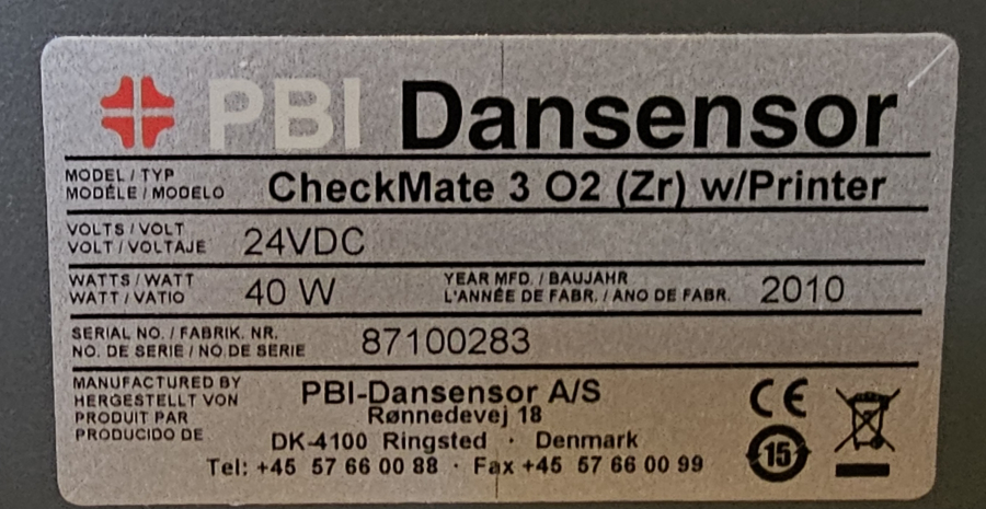 Dansensor CheckMate 3 Offline Headspace Gas Analyzer; SN:87100283, photo 8 of 22