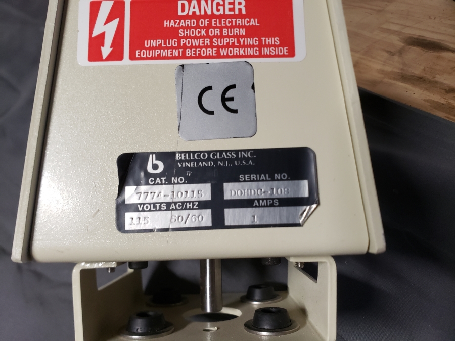 Bellco 7774-10115 v2.1 Stirrer/Homogenizer Digital Display Overhead Drive SN:DOHDC107, photo 5 of 5