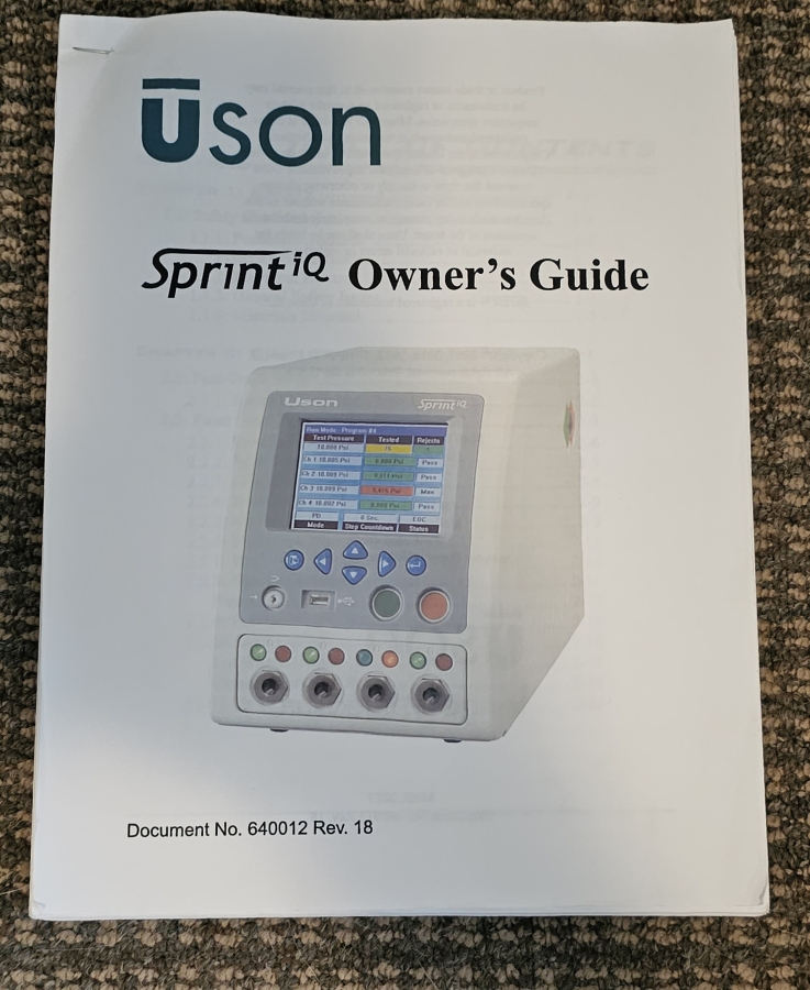 Uson Sprint IQ 1-B2SPB Compact Leak Tester, photo 20 of 35