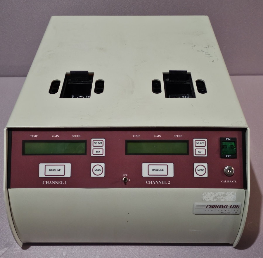 Chrono-Log Corporation 4ch PAIR Model 700 (ch 1+2) & 700-X (ch 3+4) Aggregometer; SN:2130111-1, photo 4 of 39