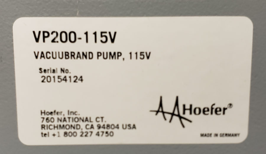 Vacuubrand MZ 2C +2AK Vacuum System. SN# 34181902-341820, photo 6 of 6