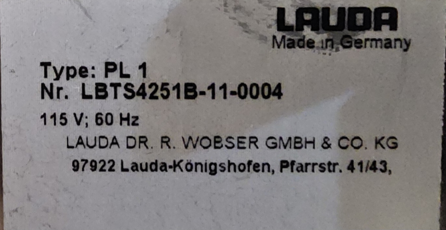 Lauda Proline RP 845 Chiller w/Master Controller; SN:LBTS4251B-11-0004	, photo 11 of 14
