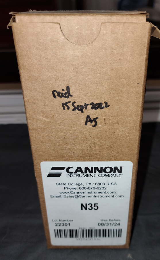 Hydramotion Viscolite 700 Portable Viscometer Model VL7-100B-d15-TS With (2) Bottles of reference Standards S60 and N35; SN:Vl7-1701-5830, photo 9 of 10
