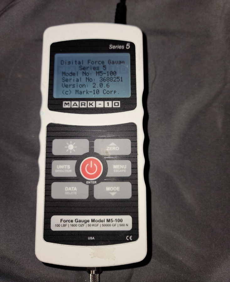 Mark-10 M5-100 Advanced Digital Force Gauge, Hard Case & Accessories, photo 6 of 12