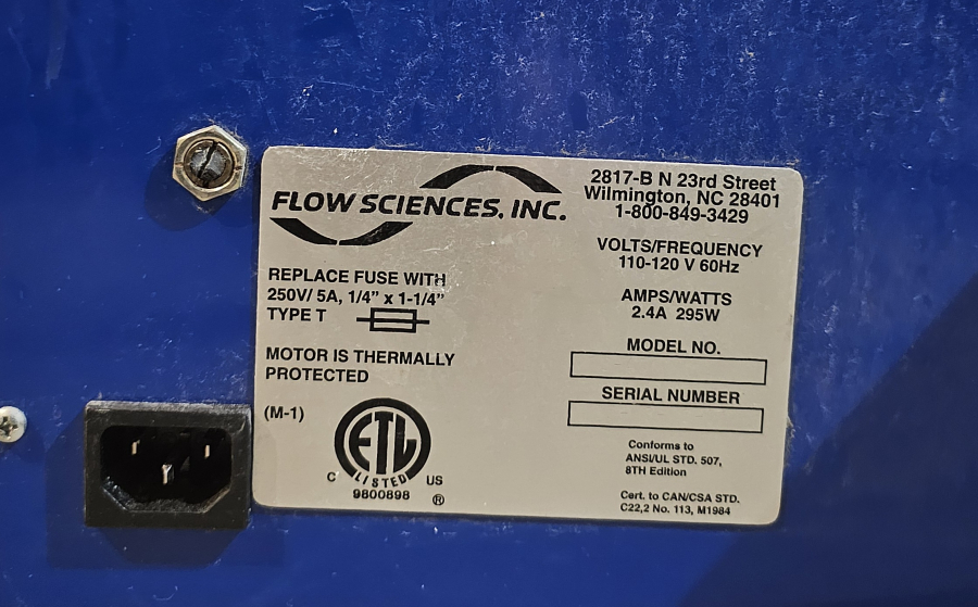 Flow Sciences FS-4000 VF Fume Extractor; SN:05-03-05-04, photo 6 of 16