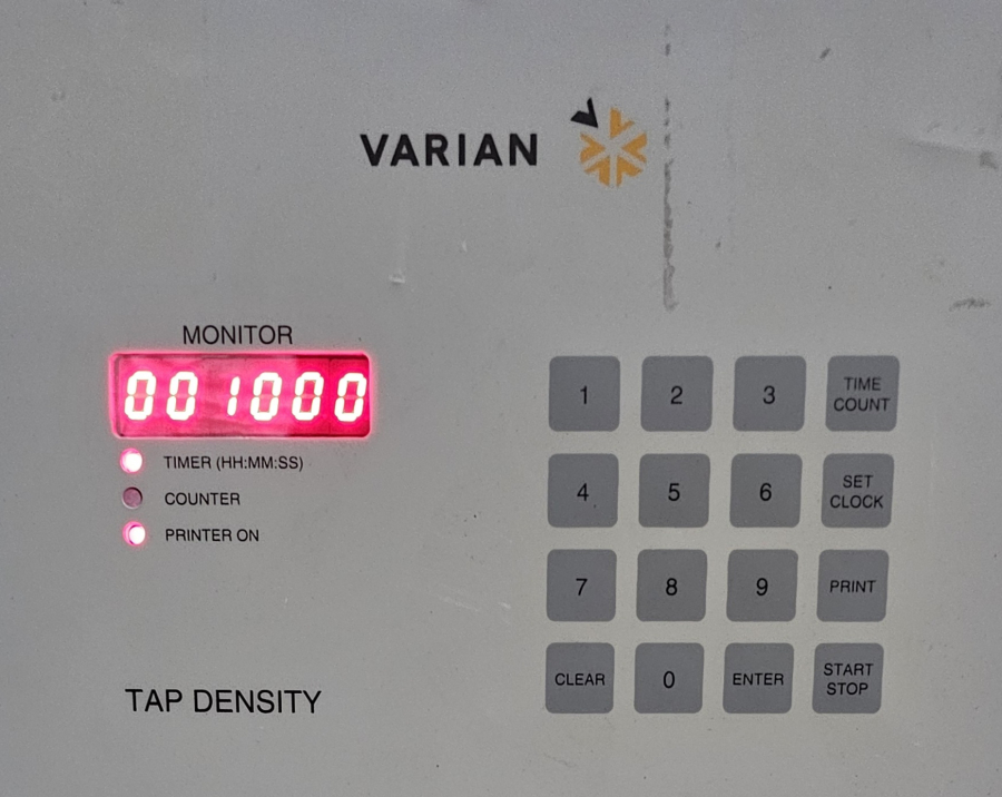 Varian Tap Density Tester 50-1000; SN:5-2106-1005, photo 2 of 13