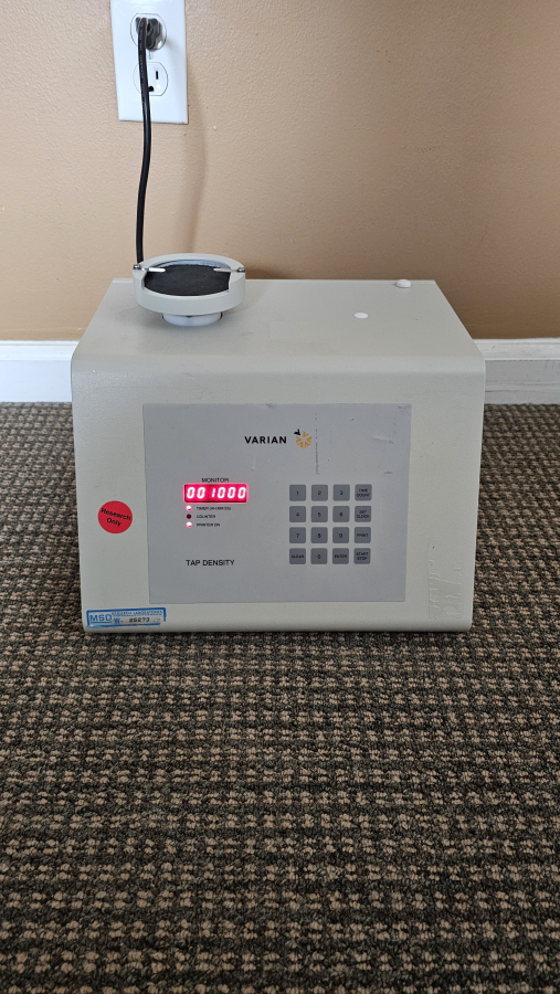 Varian Tap Density Tester 50-1000; SN:5-2106-1005, photo 3 of 13