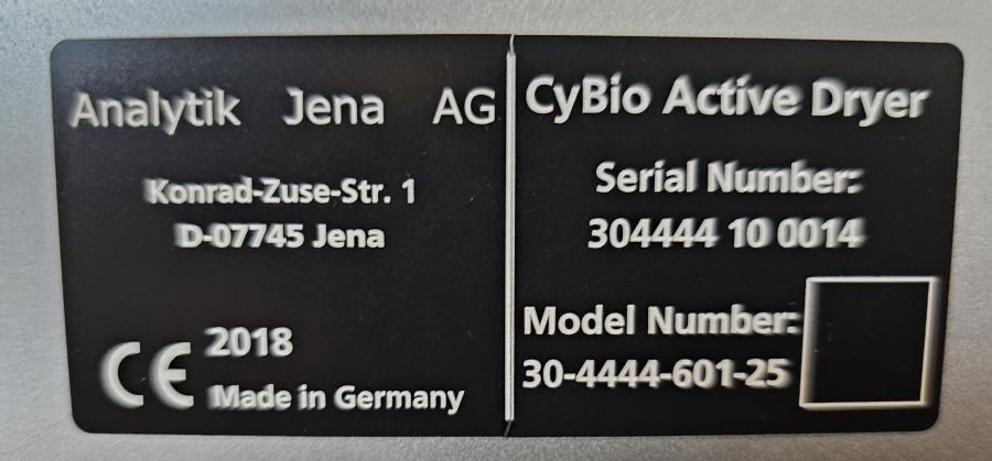 Analytik Jena CyBio Active MALDI Dryer; OL3402-14-200; 304444 10 0011;  SN:0011/14, photo 23 of 26