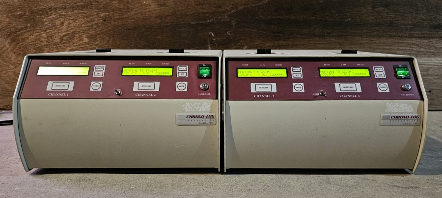 Chrono-Log Corporation 4ch PAIR Model 700 (ch 1+2) & 700-X (ch 3+4) Aggregometer; SN:2130111-1, photo 21 of 39