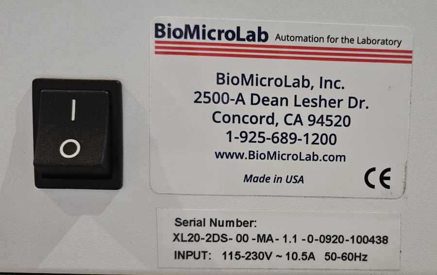 BioMicrolab XL20. SN: XL20-2DS-00-MA-1.1-0-0920-100438, photo 26 of 30