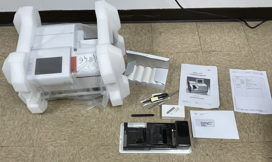 Roche Cobas U411 Semiautomated Urinalysis System Including Contents of Inventory Sheet [New In Box]; SN:14846., photo 1 of 10