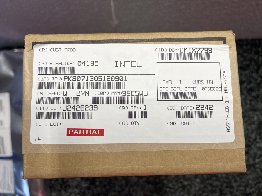Intel Xeon 8462Y+ Sapphire Rapids CPU - Sealed, photo 1 of 4