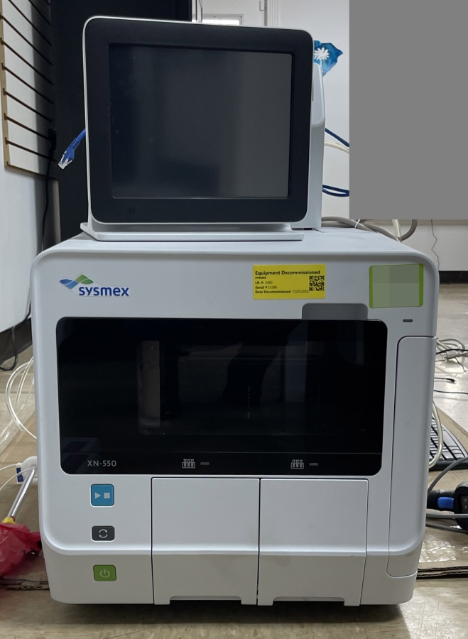 Sysmex XN-550 2021 Differential Hematology Analyzer; SN:23286, photo 8 of 11