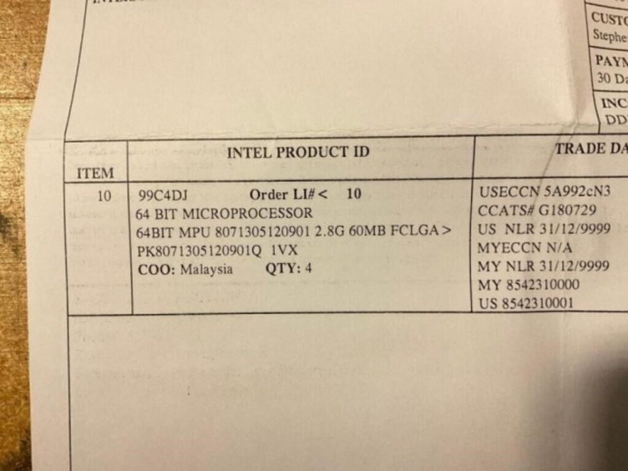 Intel Xeon 8462Y+ Sapphire Rapids CPU - Sealed, photo 3 of 4