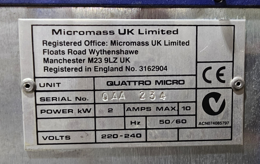 Micromass Quattro Micro; SN:QAA234, photo 25 of 42