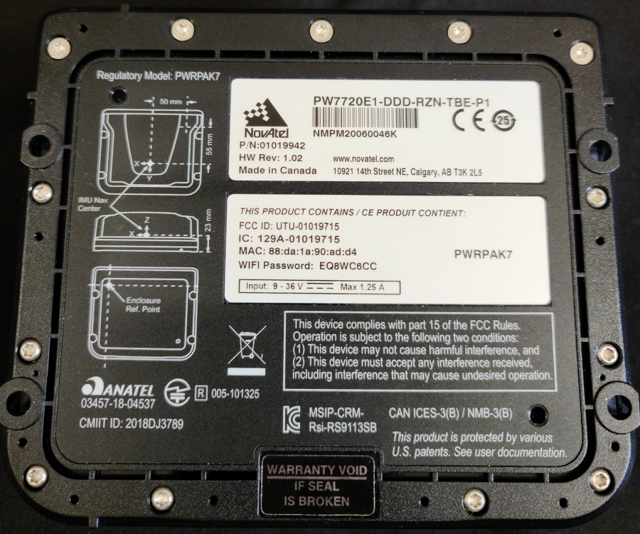 NovAtel PwrPak7D-E1 PW7720E1-DDD-RZN-TBE-P1 E1RTK GPS GNSS receiver with IMU, photo 4 of 4