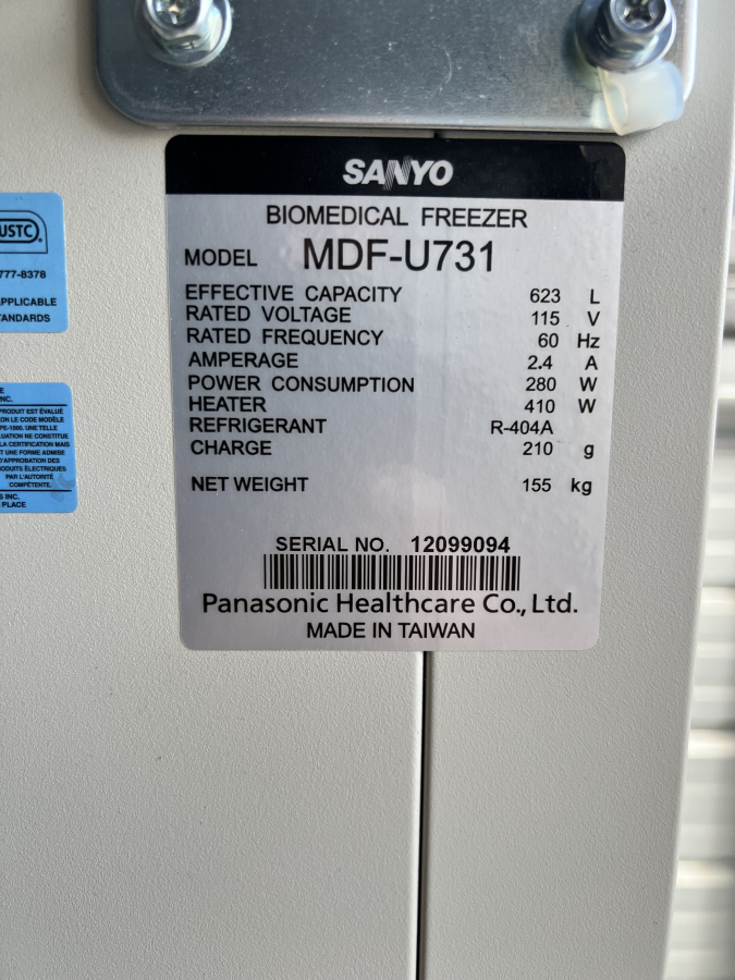 Sanyo MDF-U731 Lab Freezer, photo 10 of 19