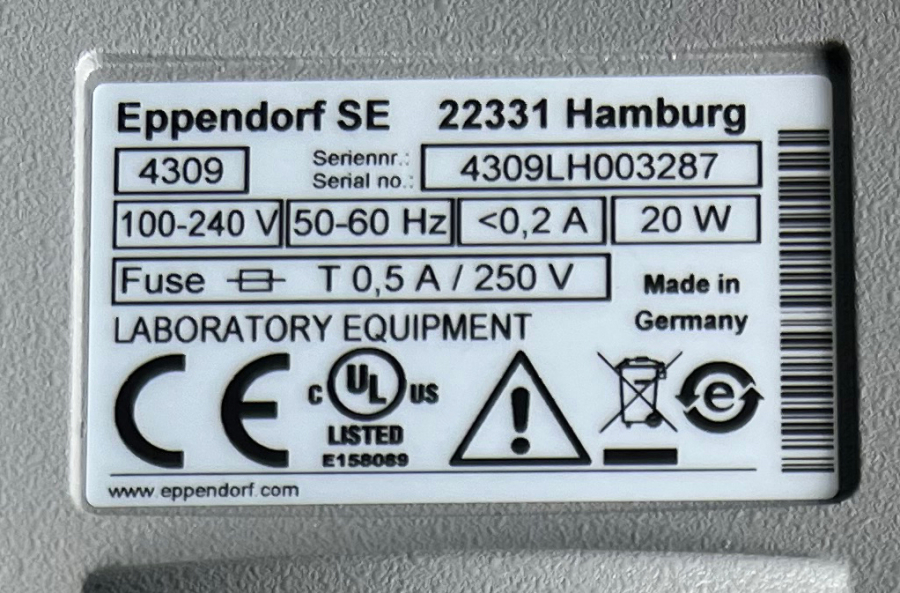 Eppendorf 4309 Electroporator, photo 4 of 7