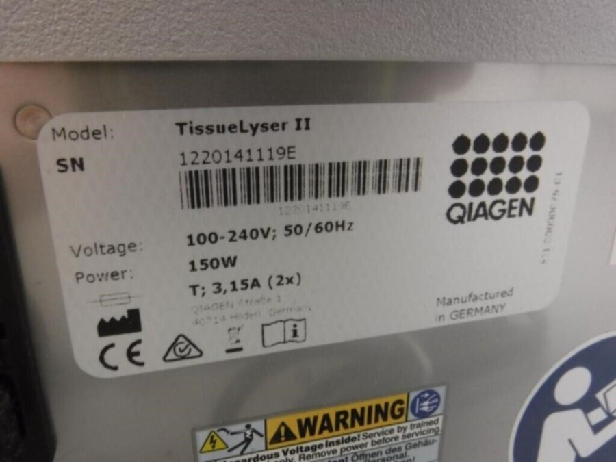 QIAGEN TissueLyser II; SN:1220141119E, photo 4 of 6