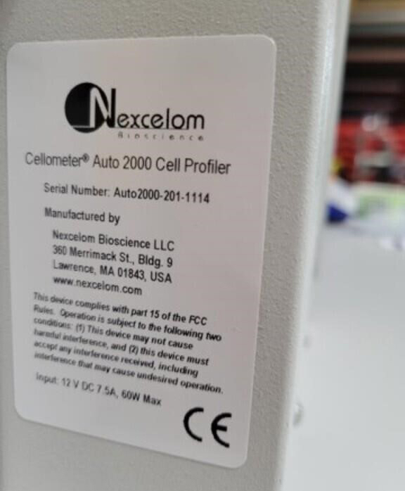 Nexcelom Bioscience Cellometer Auto 2000 Series Cell Profiler With Dongle Key and Manual; SN:140529001, photo 3 of 6