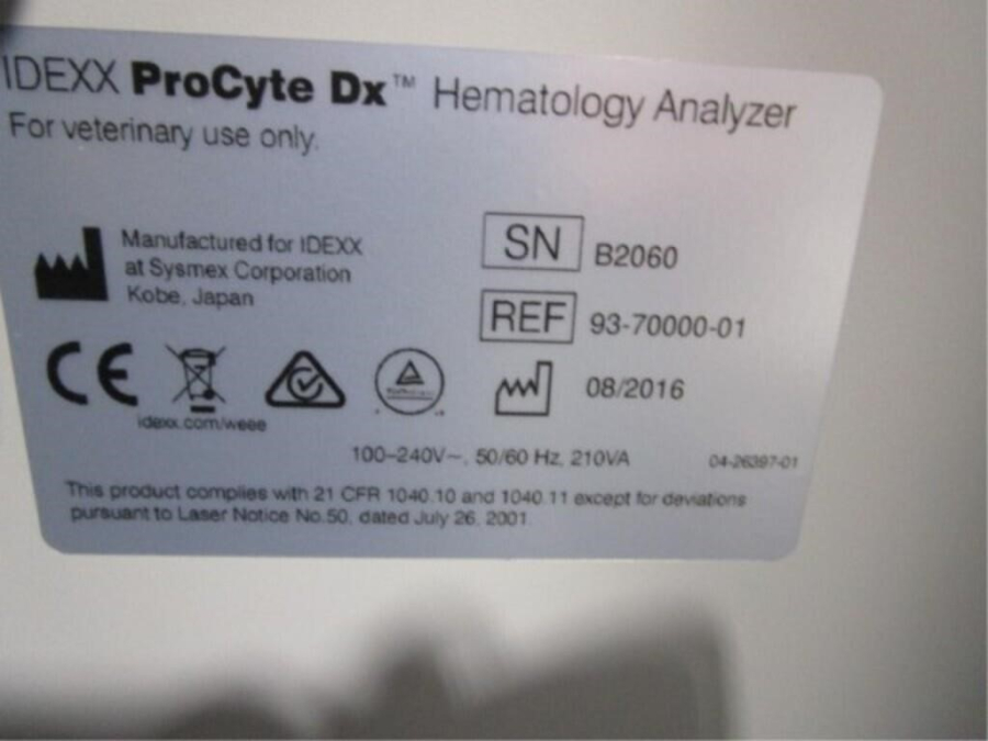 IDEXX ProCyte Dx Hematology Analyzer. 2016; SN:B2060, photo 5 of 17