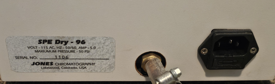 Jones Chromatography Argonaut SPE Dry-96 SINGLE Sample Concentrator System; SN: 1106/9, photo 16 of 24