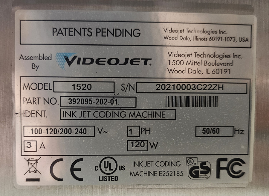 TubeWriter 360 Videojet 1520 Laboratory Labeling System; SN:H1012120H/20210003C22ZH, photo 12 of 62