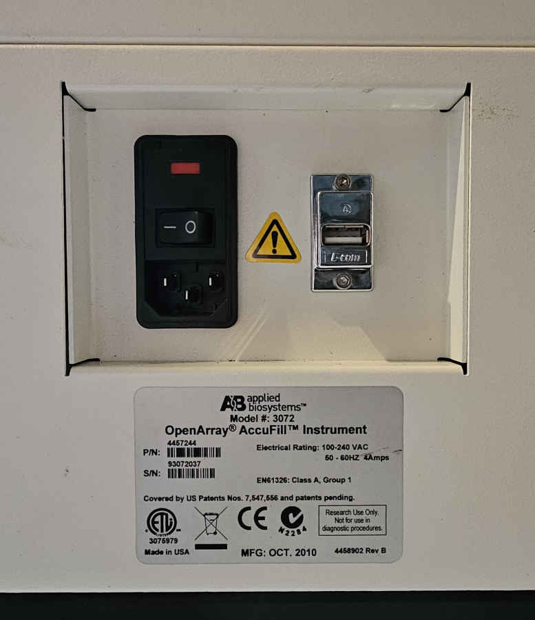 Applied Biosystems 3072 OpenArray AccuFill Liquid Handling System; SN:93072037, photo 11 of 14