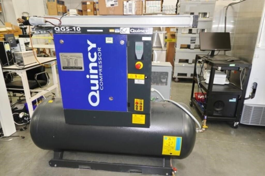 2017 Used Quincy Compressor QGS-10 T120 10-HP Rotary Screw Air Compressor With Medical Air Dryer & 120-Gallon Supply Tank, photo 11 of 11