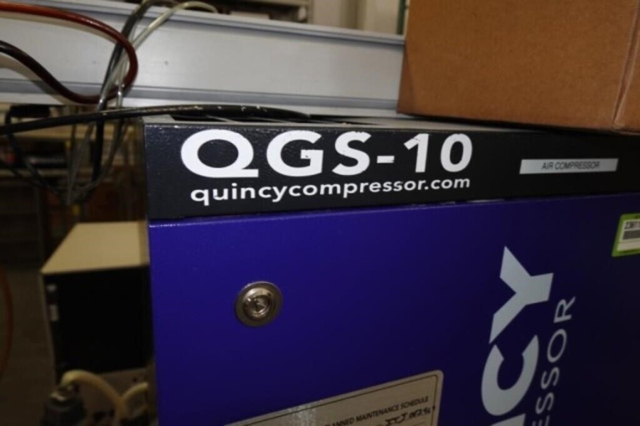 2017 Used Quincy Compressor QGS-10 T120 10-HP Rotary Screw Air Compressor With Medical Air Dryer & 120-Gallon Supply Tank, photo 6 of 11