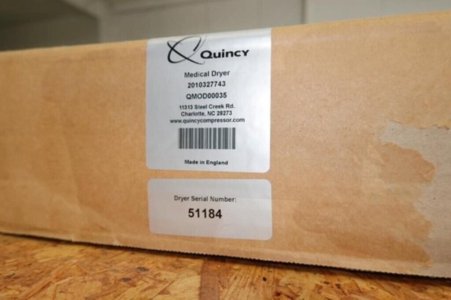 New Quincy Compressor QGS-10 T120, 120GAL Receiving Tank & 2010327743 Medical Air Dryer, photo 2 of 11
