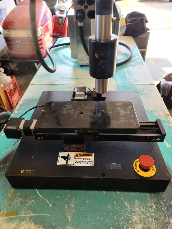Videojet 1520 Industrial Inkjet Coding Machine, s/n 1201369C22ZH, with Tubewriter 360 Labeling System, photo 13 of 20