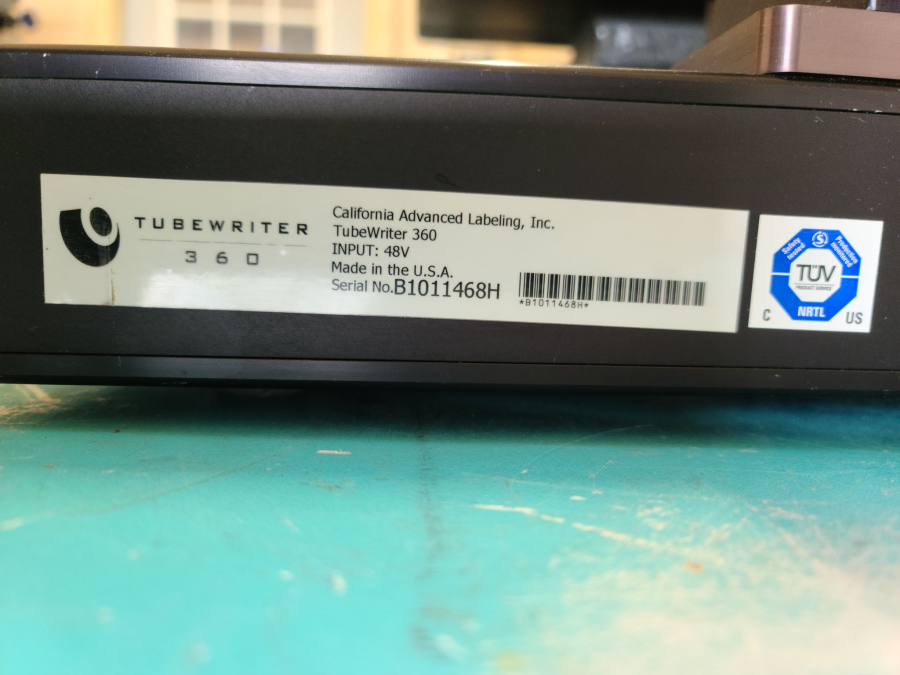 Videojet 1520 Industrial Inkjet Coding Machine, s/n 1201369C22ZH, with Tubewriter 360 Labeling System, photo 10 of 20