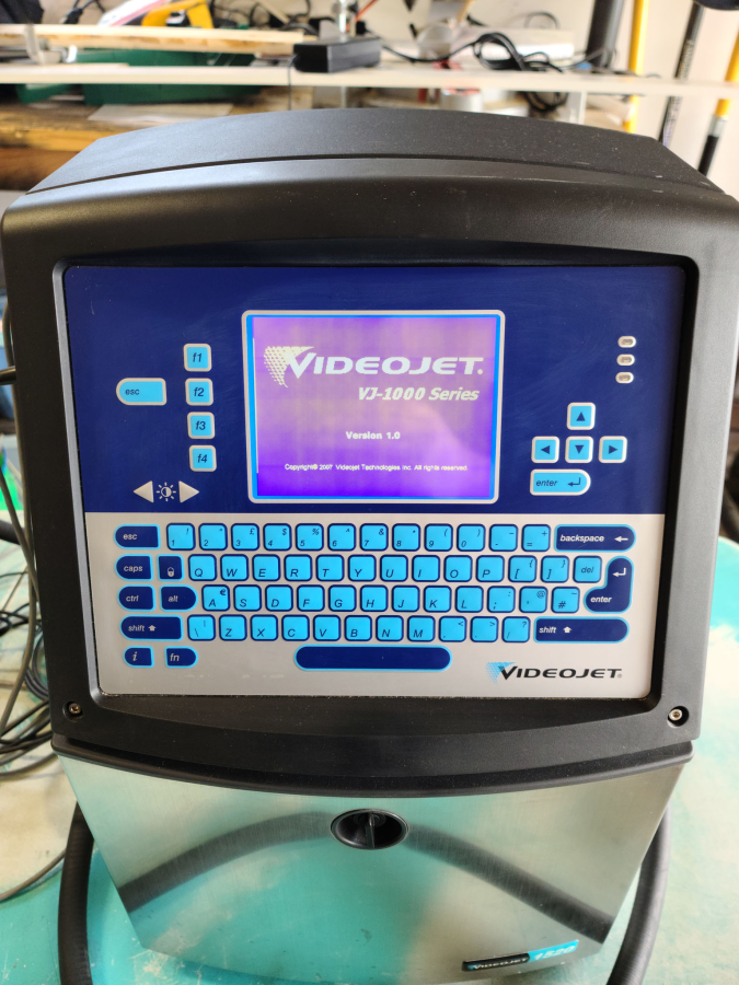 Videojet 1520 Industrial Inkjet Coding Machine, s/n 1201369C22ZH, with Tubewriter 360 Labeling System, photo 5 of 20