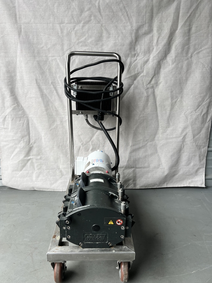 White AC Tech M1110SC Intelligent Drive, Baldor CWDM3543 Motor, Watson Marlow Peristaltic Pump Heads and cart; SN:032050908, photo 1 of 18