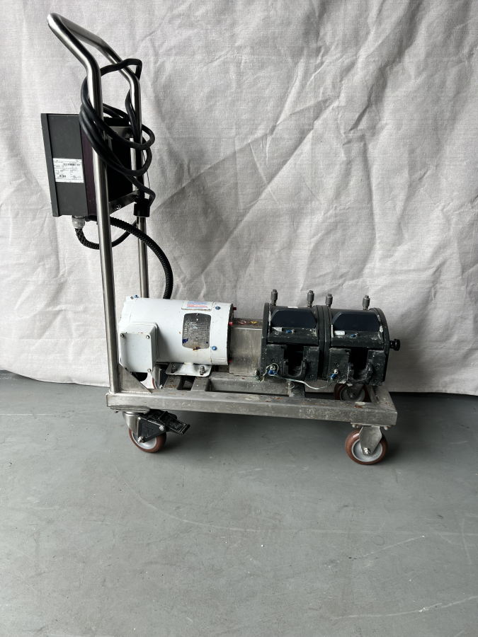 White AC Tech M1110SC Intelligent Drive, Baldor CWDM3543 Motor, Watson Marlow Peristaltic Pump Heads and cart; SN:032050908, photo 2 of 18