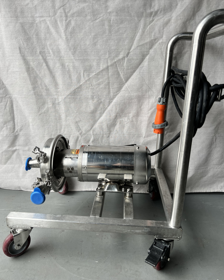 Stainless Sterling XH0202PHA-1 Motor Tri-Clover SS Centrifugal Pump Head & SS Cart, photo 3 of 11