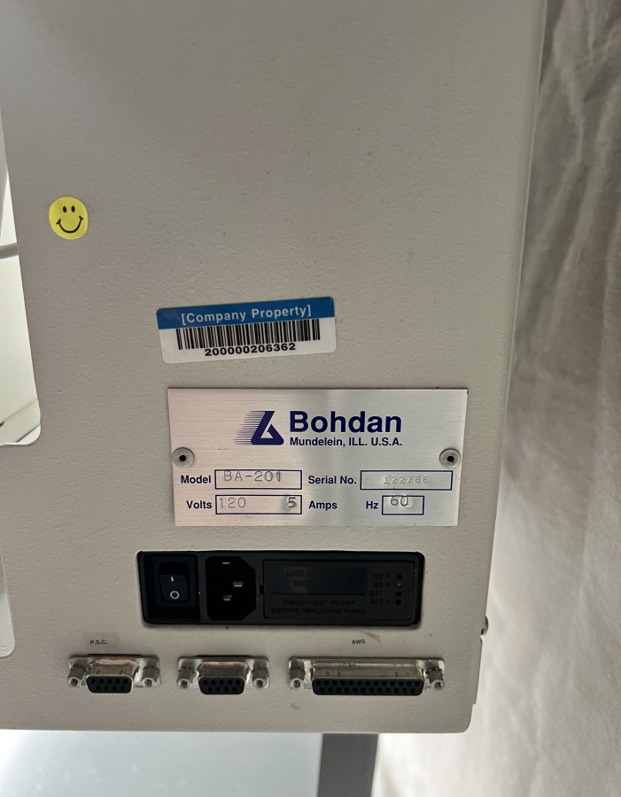Mettler Toledo Bohdan Automation BA-201 Balance Automator Sample Weighing Station with AT201 Analytical Balance. [Glass shield to balance cracked]; SN:122766, photo 21 of 24