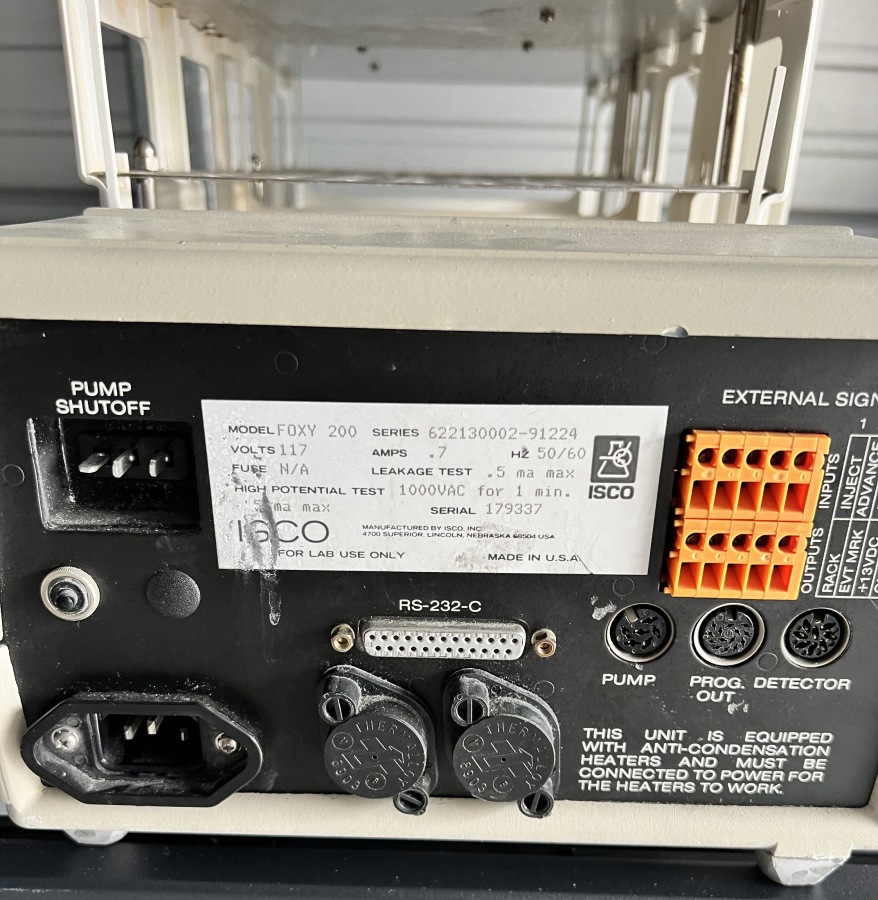Isco FOXY 200 Fraction Collector; SN:179337, photo 4 of 10