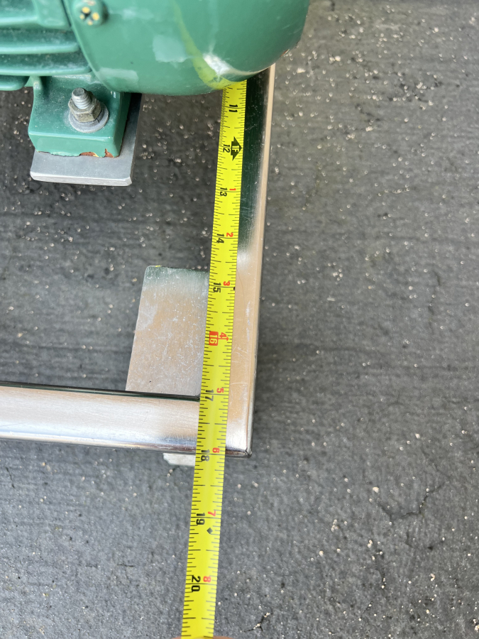 Green AC Tech M1220E Intelligent Drive, WEG 3500 RPM Motor, Tri-Clover SS Centrifugal Pump Head & cart; SN:020530738, photo 5 of 14