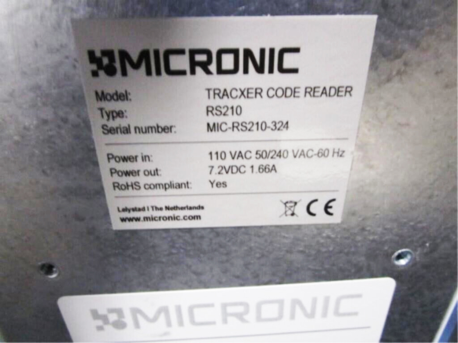 Micronic RS210 Tracxer Code Reader; SN:MIC-RS210-324, photo 3 of 3