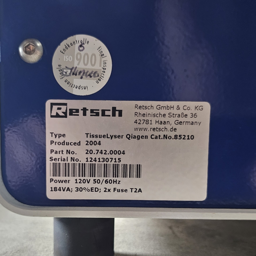 85210 TissueLyser Qiagen Universal Laboratory Mixer-Mill Disruptor, photo 19 of 23