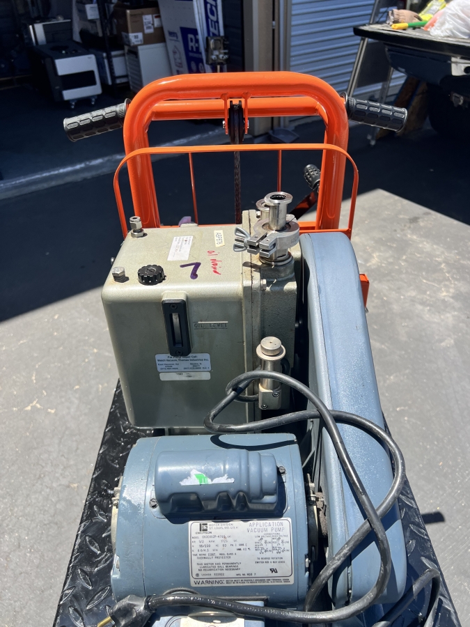 Welch 1402N Chemstar Duo-Seal Belt-Driven Vacuum Pump + C63CXGZP Motor, pumps 1,5,7,8, photo 2 of 7
