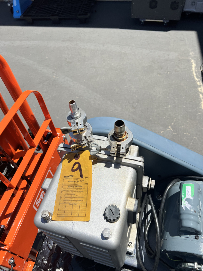 Welch 1402N Chemstar Duo-Seal Belt-Driven Vacuum Pump + C63JXGZP Motor pump 9, photo 3 of 7