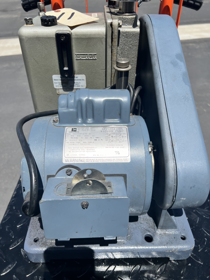 Welch 1402N Chemstar Duo-Seal Belt-Driven Vacuum Pump + C63CXGZP Motor pump 11, photo 2 of 6