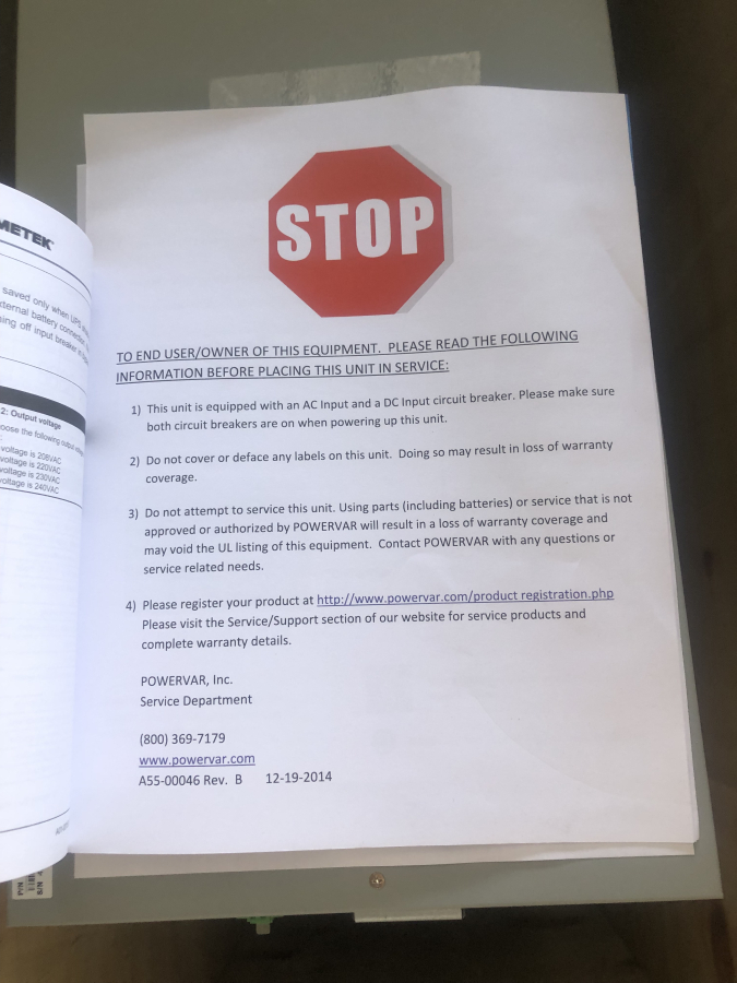 Powervar Security Plus II Uninterruptible Power Supply. SN:42060112R-2240023, photo 10 of 14