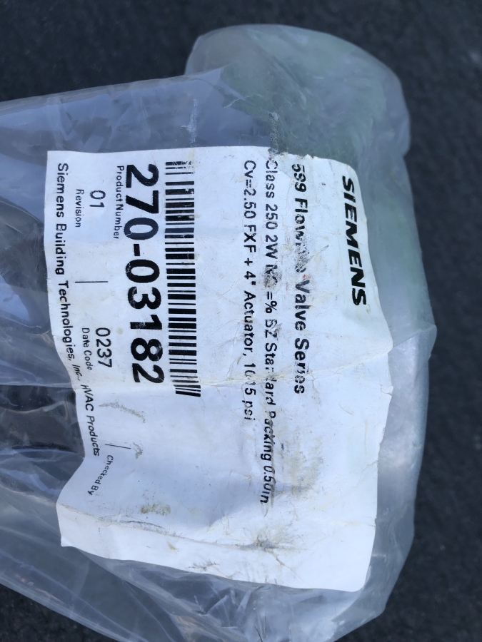 Siemens 599 Flowrite Valve Series 270-03182 Class 250 2W Actuator, photo 5 of 9