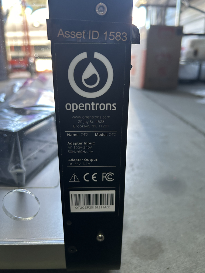 Opentrons OT2 Liquid Handler SN:OT2CEP20191211A05, photo 1 of 11