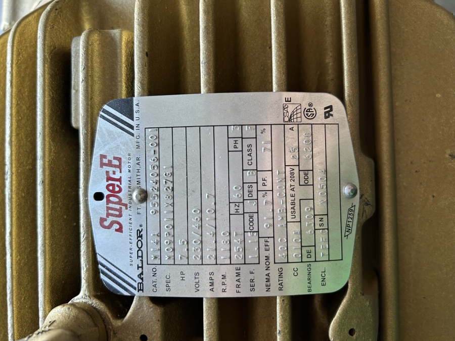 Baldor Super-E M14A 95524056-002 Industrial Motor 230-460V 1765RPM 254T SN: X0504, photo 8 of 13