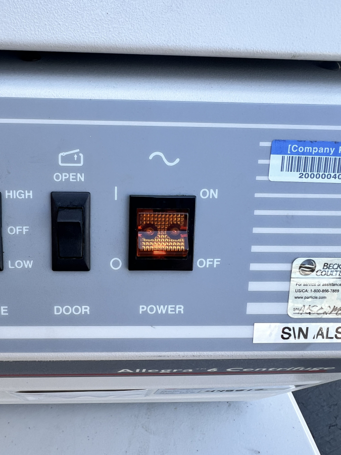 Beckman Coulter Allegra 6 Benchtop Centrifuge with GH-3.8 Swinging Bucket Rotor; SN:ALS02M08, photo 15 of 15